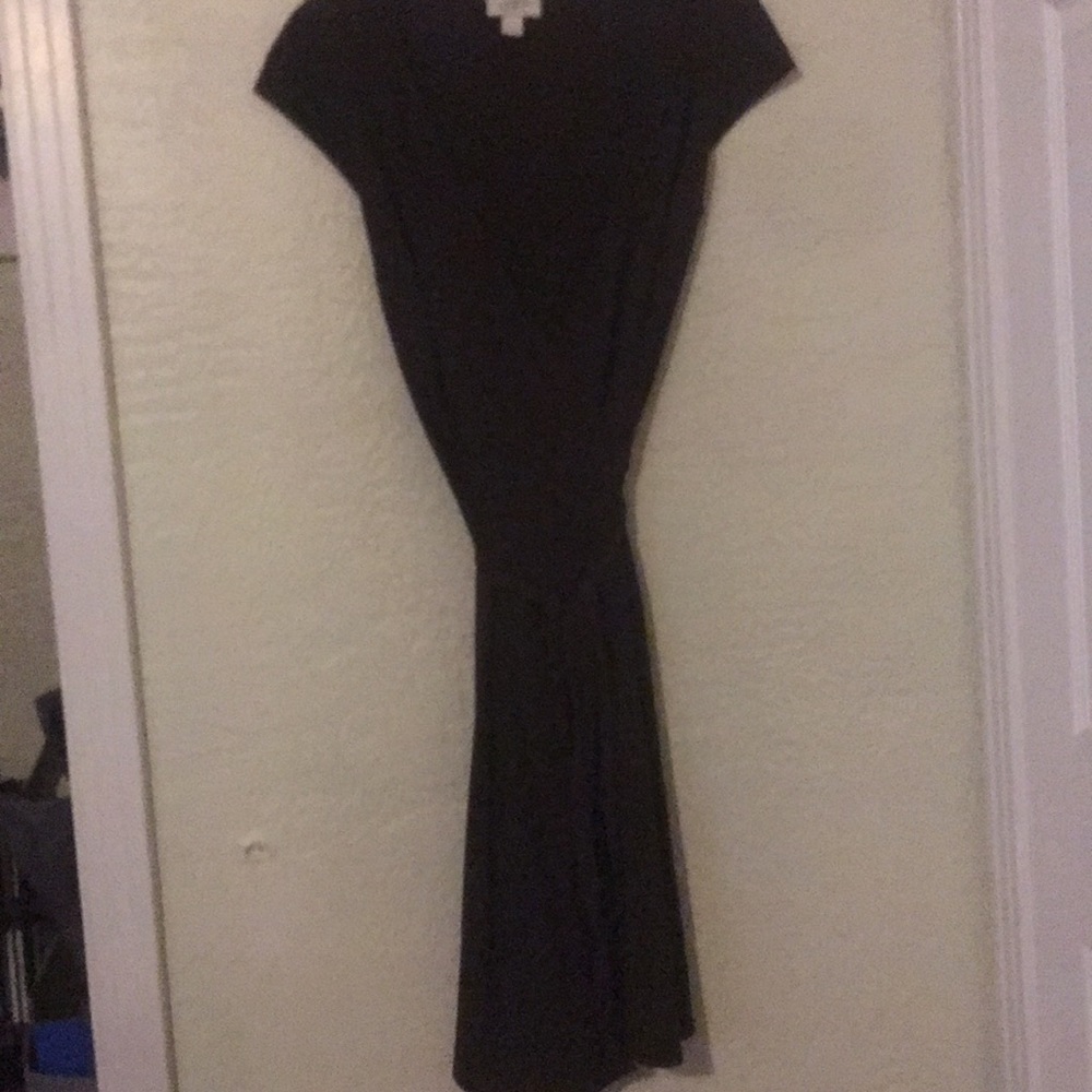 Brown wrap dress